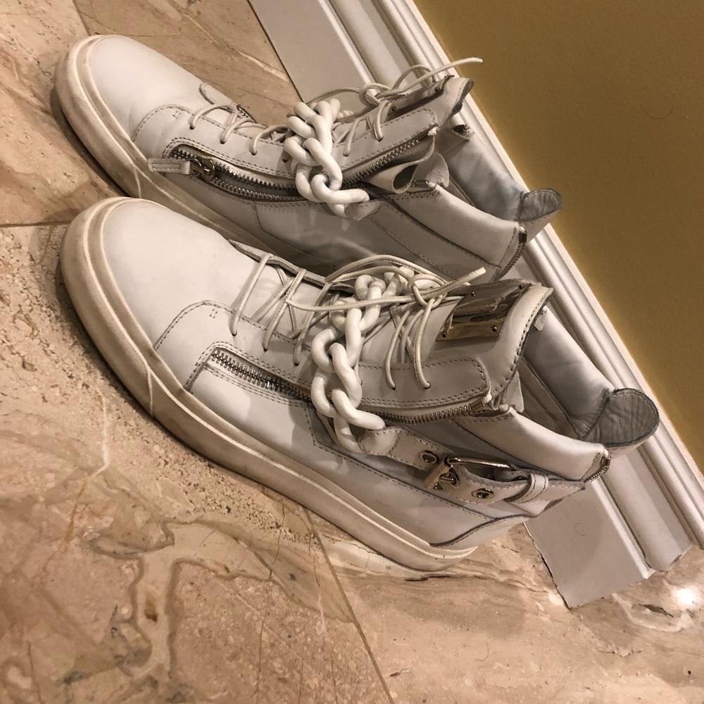 Giuseppe Zanotti high top white sneakers